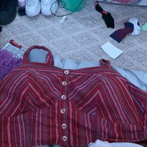 A multi color crop top from American eagle